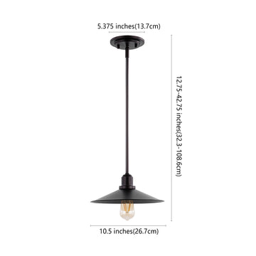 Cade 34.25" Metal Farmhouse Industrial LED Pendant